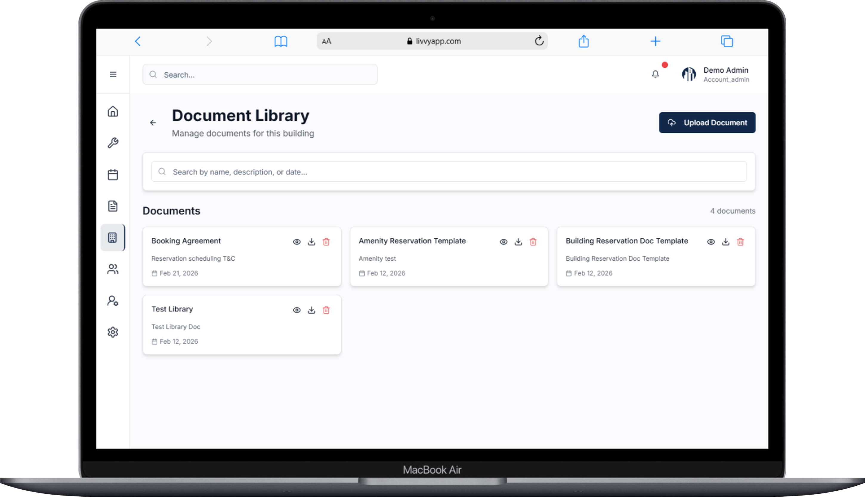 Document library on desktop